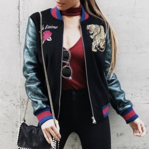 Bebe Jackets Coats Je Taime Bomber Jacket Nwt Poshmark